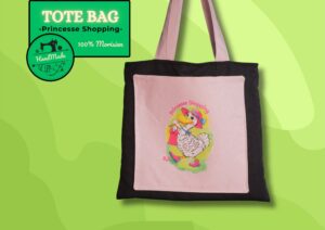Tote bag rose et noir